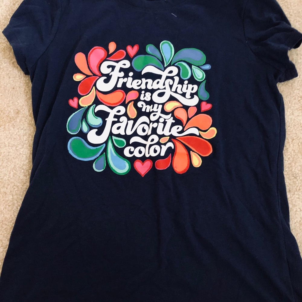 Blue and rainbow T-shirt